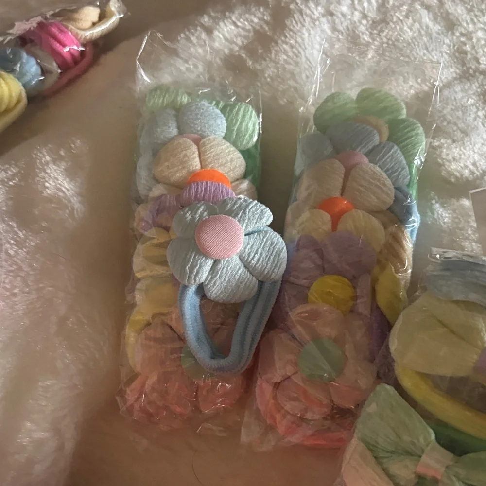 Colorful Kids Hair Scrunchies Set